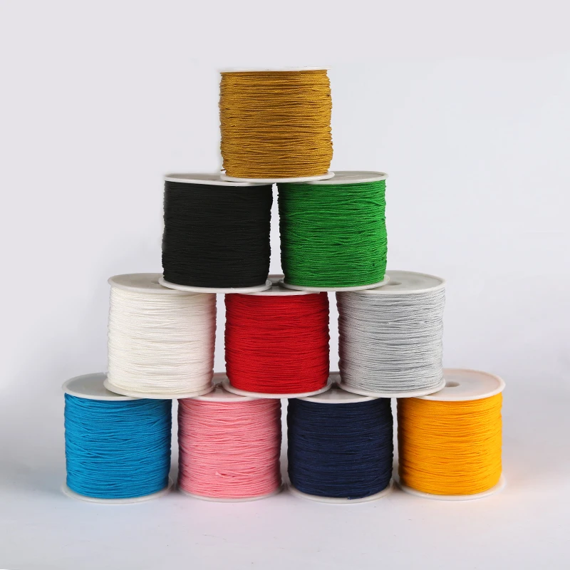 

XuQian 82# Nylon Chinese Knot Cord Rattail Macrame Thread String, Colors customized