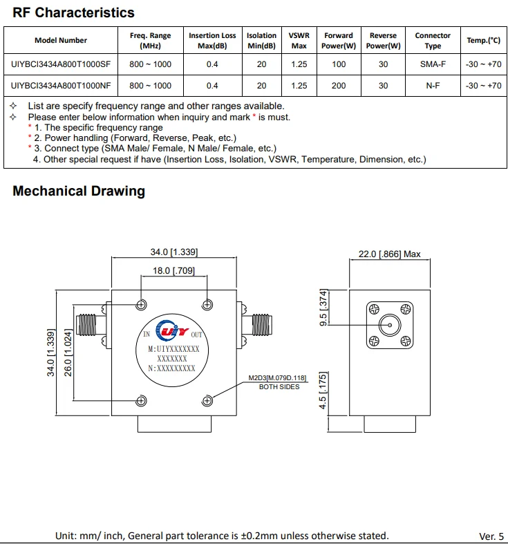 UIYBCI3434A800T1000SF