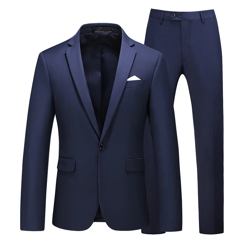 

wholesale Good Quality office business hotel mens suits for wedding 15 colors available Asian sizes Slim fit suits for men