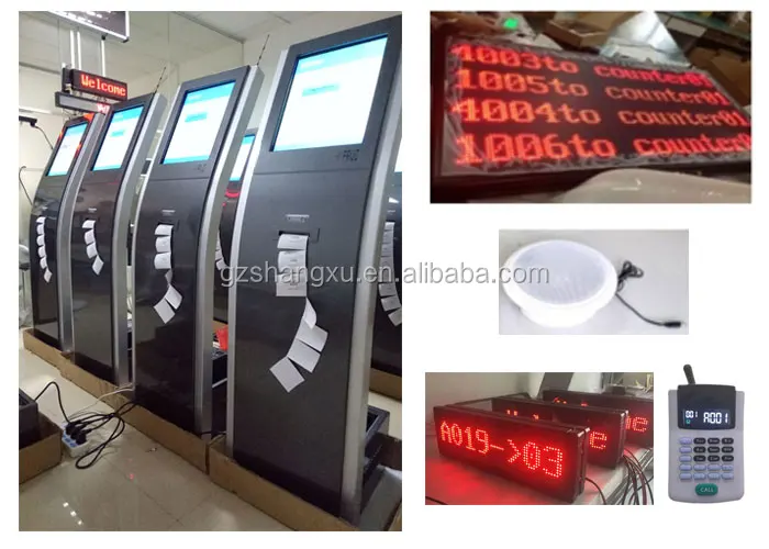 Bank Electronic Wireless Touch Screen Queue Ticket Management System Token Number Queuing Kiosk Machine Q System