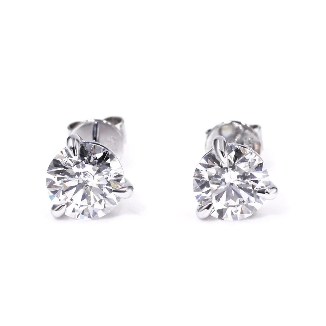 

Tianyu gems round lab diamond cvd 1ct weight fashion jewelry stud earring in 14k solid white gold for women daily wear