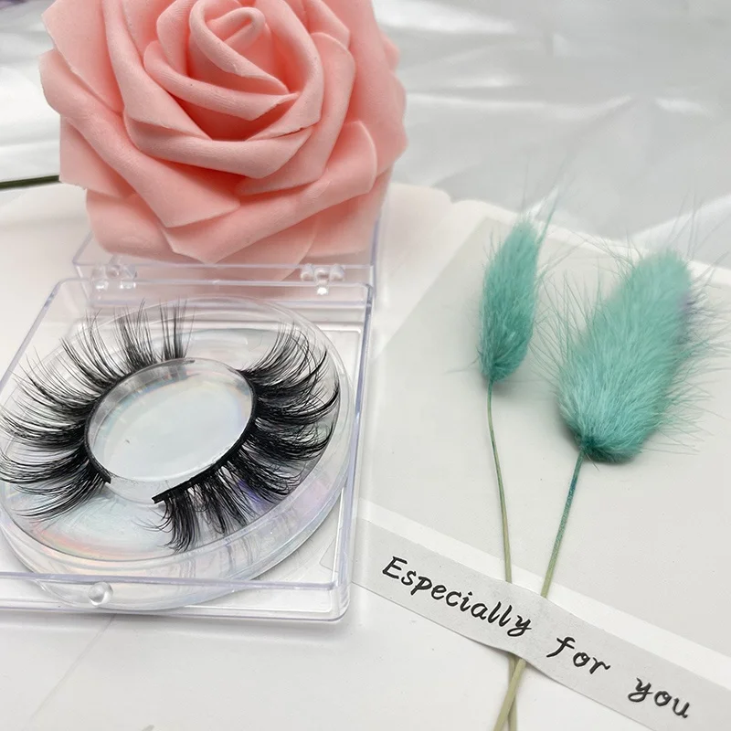 

Makeup China Suppliers Free Sample Natural Cotton Band Private Label Real Thick Fluffy 22MM 25MM 3D Mink Eyelashes