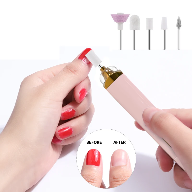 

Private Label Mini Portable Electric Nail Manicure Pedicure Tools Set 2 In 1 Nail Polishing Sanding Drill Grinder Machine Kit