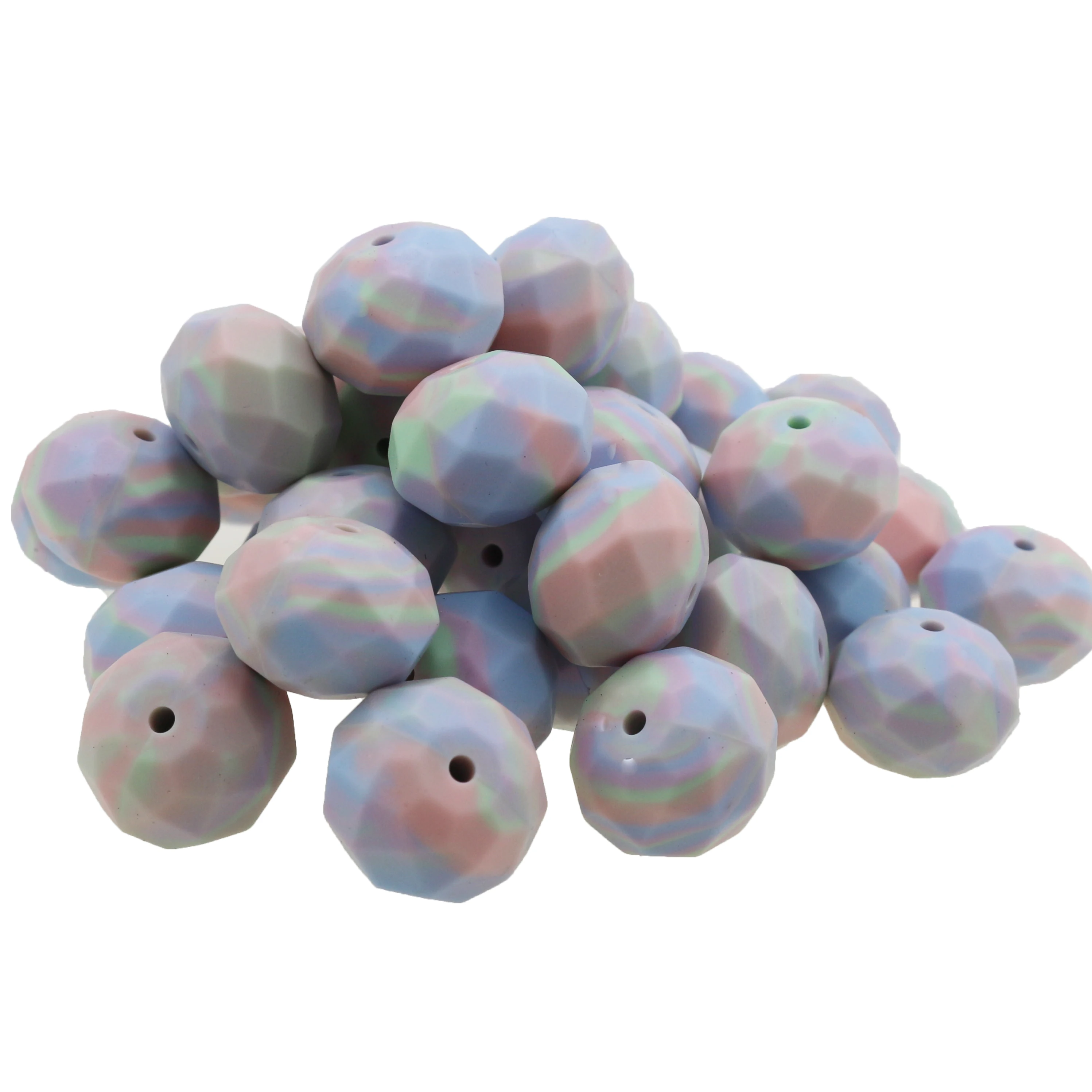 

China Factory Food Grade Silicon Perle Perlas 15mm 20mm Round Teething Baby Rose Silicone Beads Teether, 20 colors available for choose