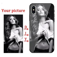 

Personalized Customized Phone Case For iPhone 11 Pro 6 6S 7 8 Plus Xs Max Xr X Glass Case TPU DIY Pattern Custom Photo Pic Cover