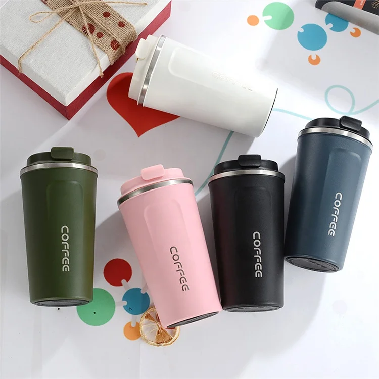 
Custom Logo Car Vacuum Thermos Travel Insulated Double Wall Tumbler To Go Reusable 304 Stainless Steel Coffee Mug Cup with Lid 