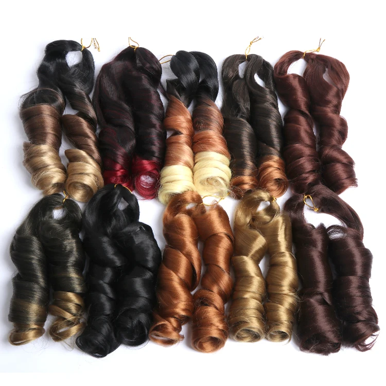 

20 inch wavy Loose Braids Body Wave spiral curly braiding hair Twist afro Synthetic Crochet braiding Hair Extension, Customized color