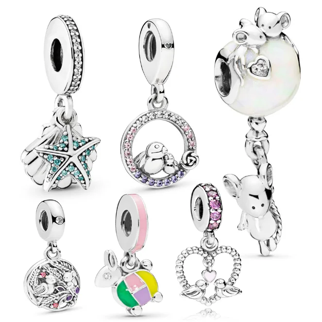 

Wholesale Fashion Fit For 1:1 Beads Bracelets Dangle DIY Women thailand bracelet 925 sterling silver charms pandoras charm