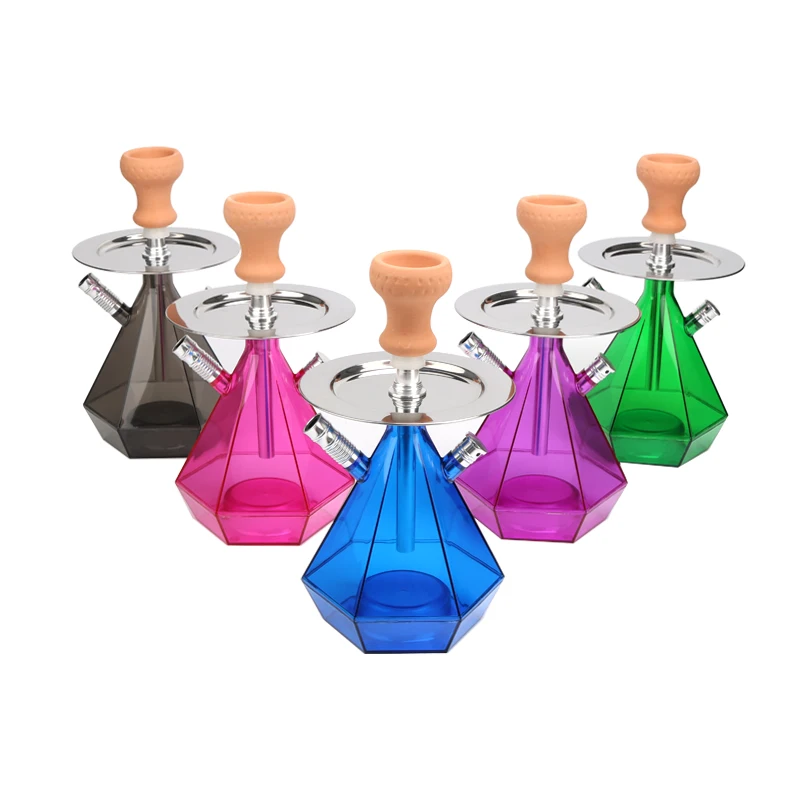 

Best quality hookah led light wholesale acrylic sheesha portable hookah shisha hubbly bubbly nargile hookah set, Transparent color