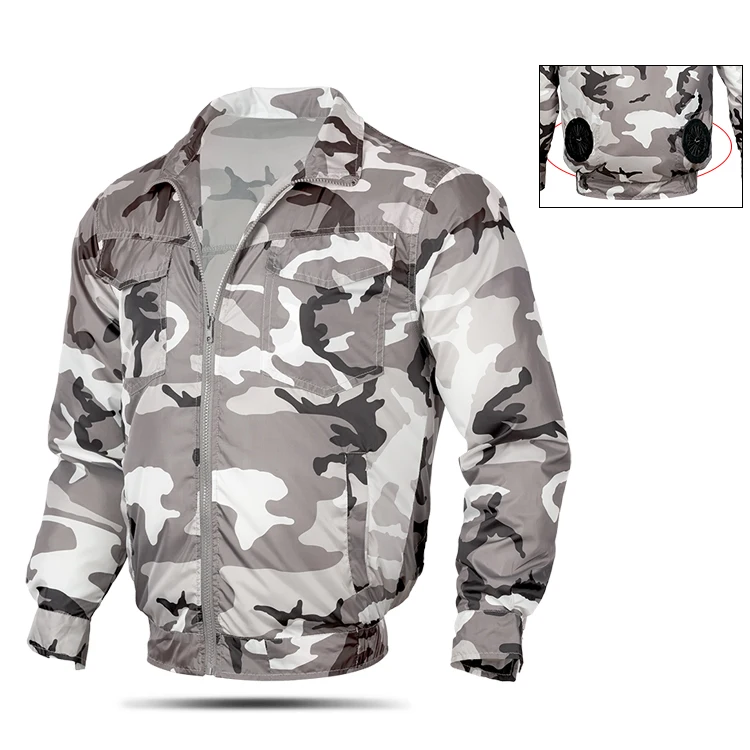 

Multicolor air conditioning clothes outdoor camo cooling jacket with two or four fans