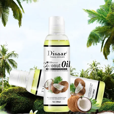 

Body and Face Massage Best Skin Care Massage Relaxation Oil 100% Natural Organic Virgin Coconut Oil, Transparent