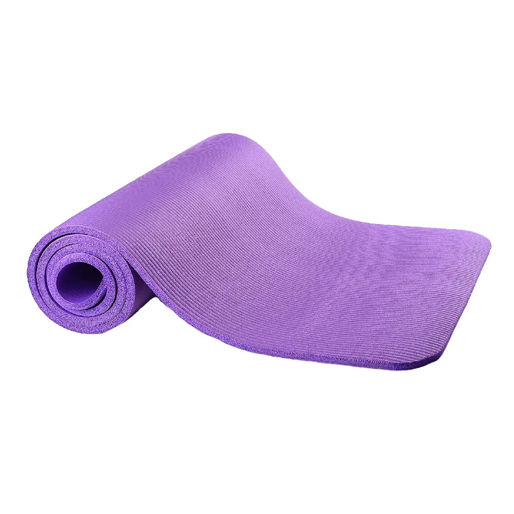 

NBR Thick High Density Anti-Tear Exercise Yoga Mat with Carrying Strap, Black,green,blue,pink,purple,gray,orange