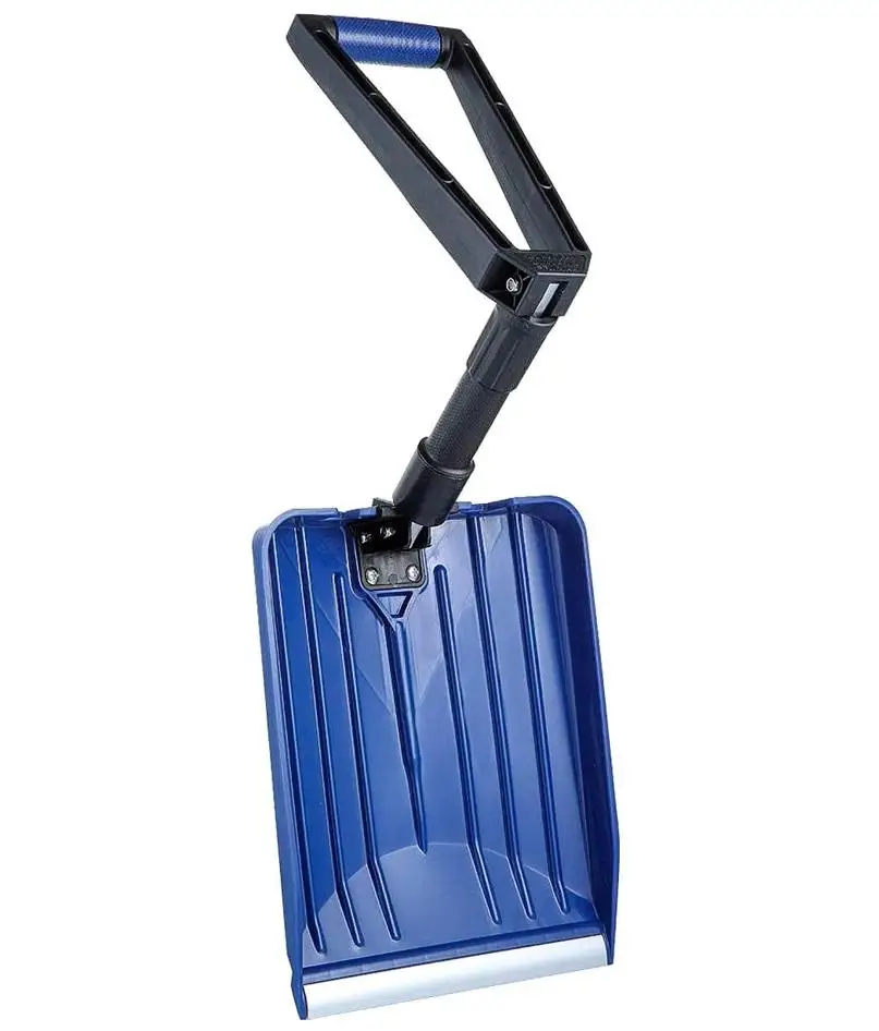 

Hot Selling Wide Model D-Grip Large Capacity Foldable Multi-functional Plastic Garden Snow Shovel for Car, Blue