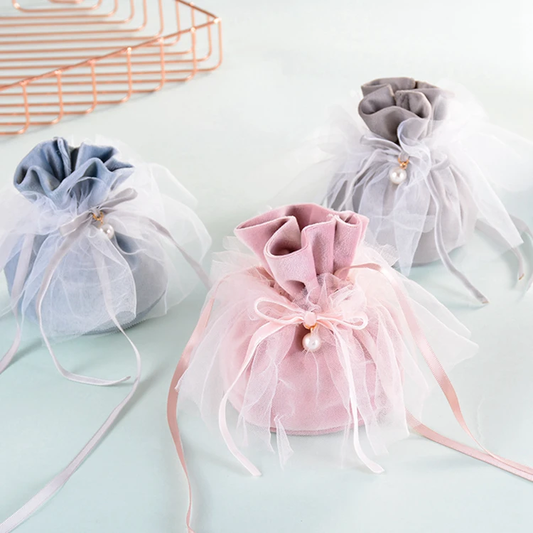 

Wholesale Multicolor Velvet Ribbon Travel Jewelry Candy Bag Pink Fancy Pouch, 4 (customized)