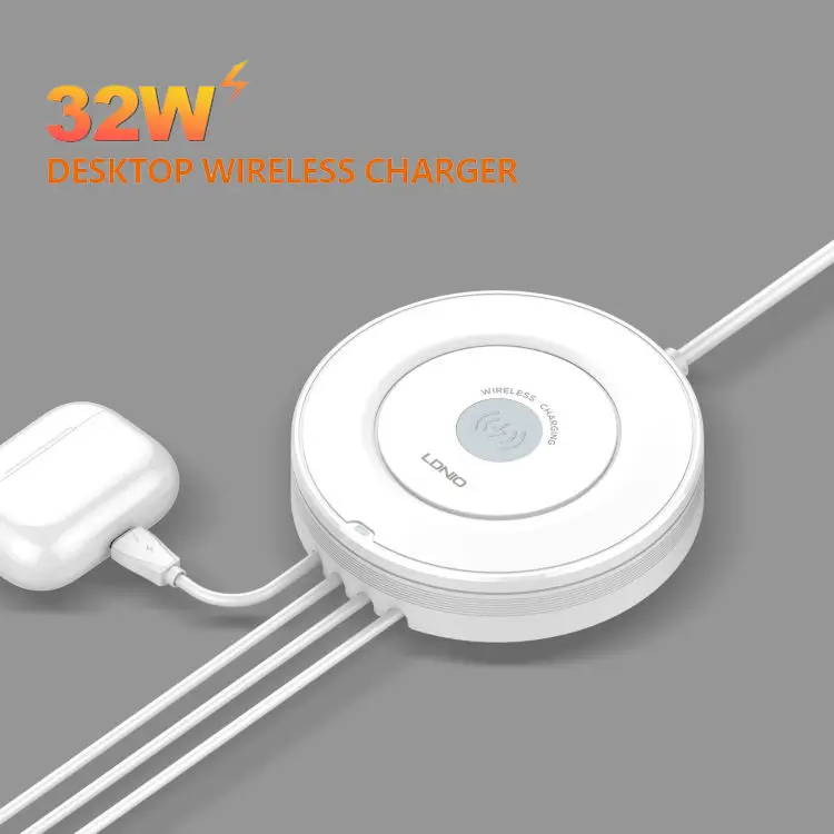 

LDNIO AW003 Universal 5W/7.5W/10W/15W Mobile Wireless Phone Charger Portable Custom Fast Charging Charger Pad For Smartphone