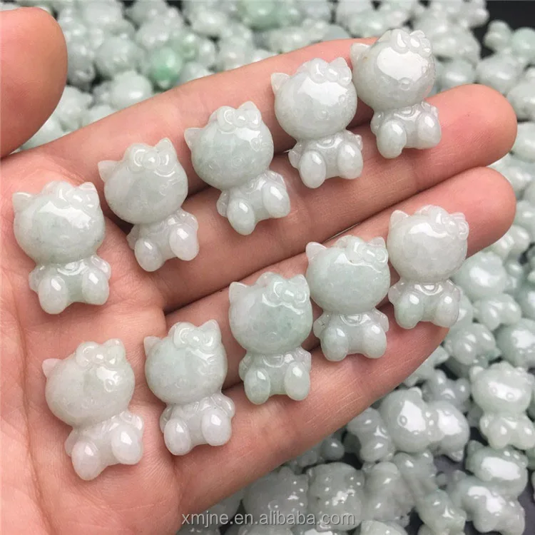 

Certified Grade A Myanmar Jadeite Craftsmanship Carving Small Cat Jade Pendant Pendant Jade Crafts Factory Wholesale