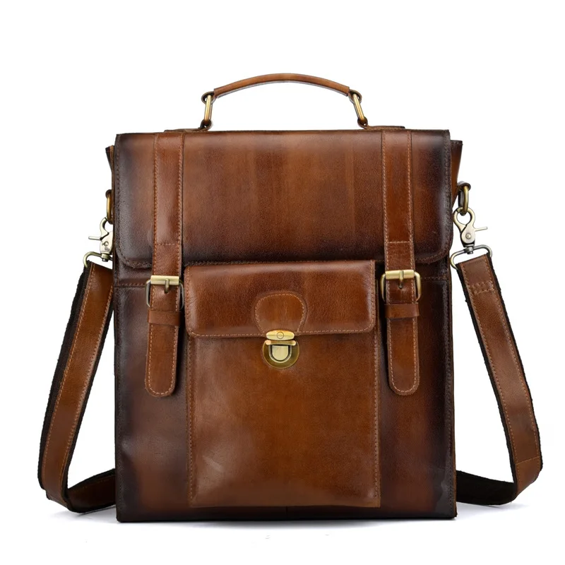 

China Wholesale New Design Vintage Genuine Leather Men Backpack Fashion Crazy Horse Leather Waterproof