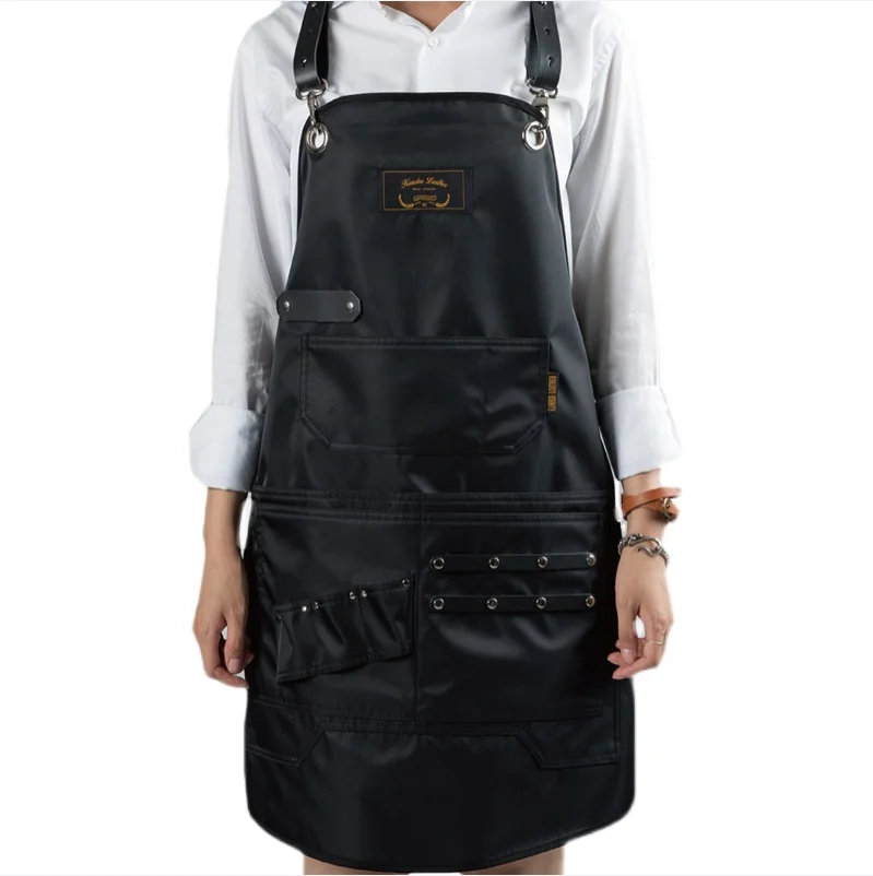 New Maintenance Double Waterproof Fabric Apron Barber Beauty Nail Flower Custom logo Apron
