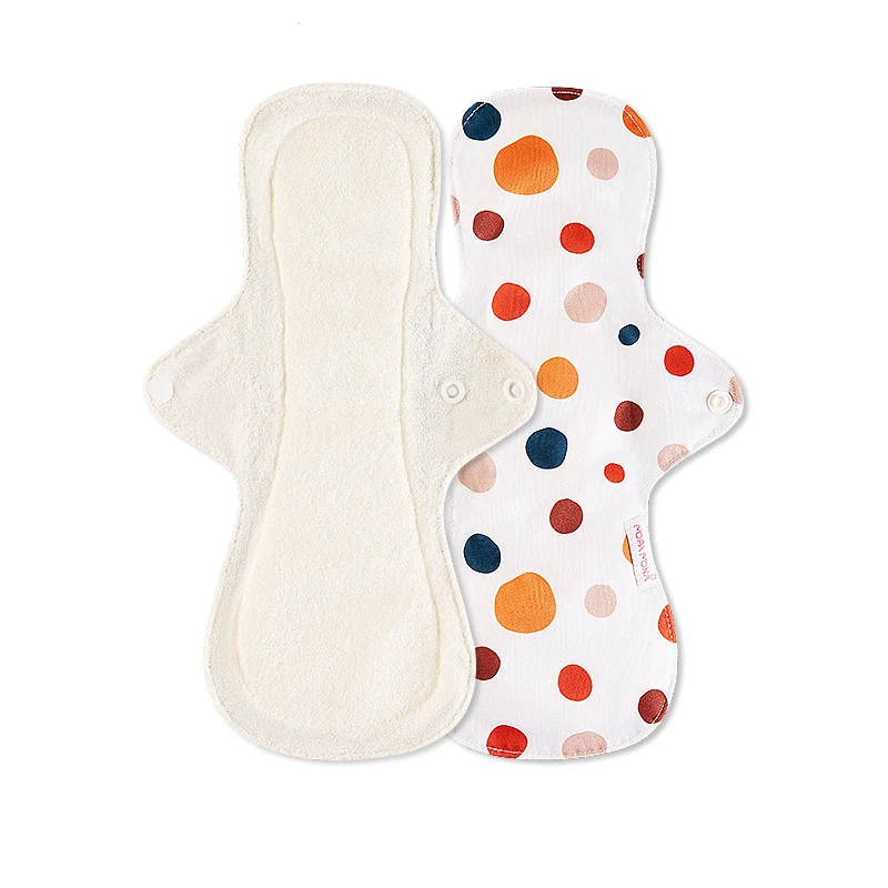 

Reusable Sanitary Menstrual Pad Hygiene Sanitary Towel Washable Cloth Cotton Organic Lady Period Pads, Printing colorful