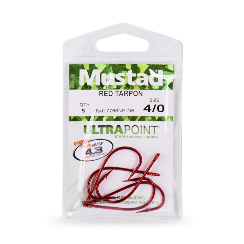 

Mustad 7766 Fishing Barbed Hooks Black Fish Sea Beach Ultrapoint Rock Fishing Hook Carbon Steel Snakehead Frog Lure Fishhooks, Red fishing hook