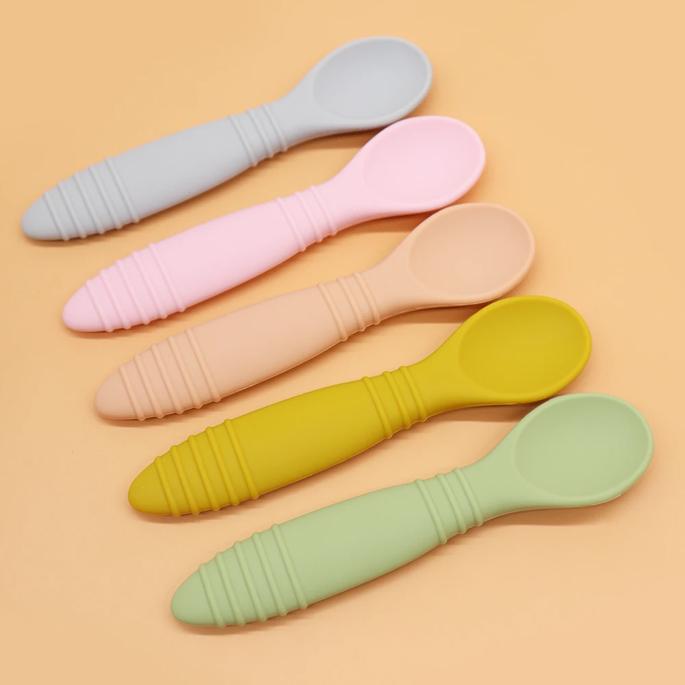 
2020 BPA Free Eco-friendly Factory Direct Supply Baby Silicone Spoon 