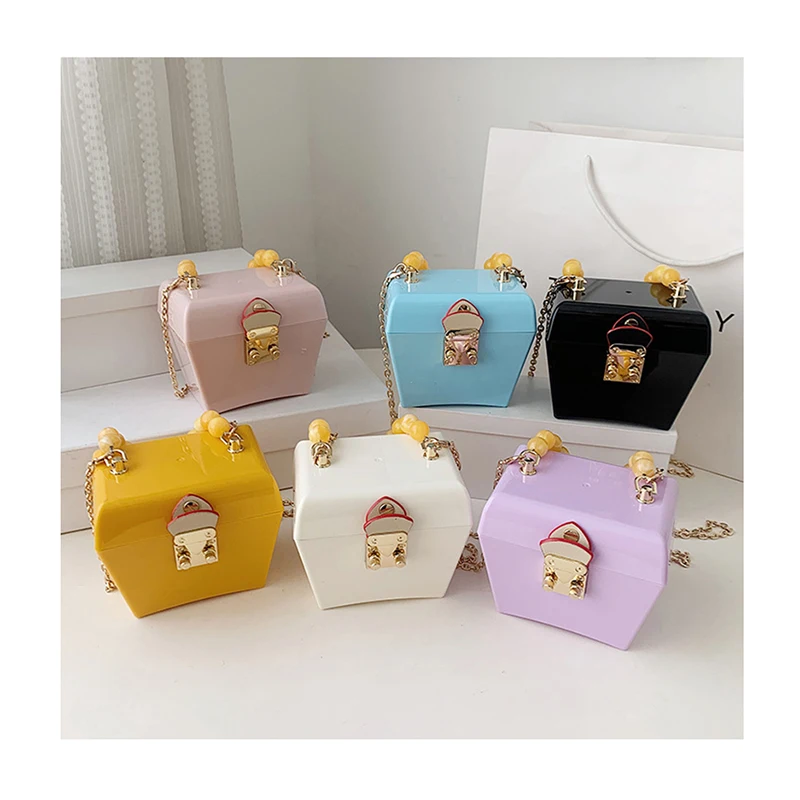 

Polygon Candy Color Acrylic Purse Box Clutch Luxury Handbags Women Bags Designer Messenger Party Travel Summer Acrylic Hand Bags