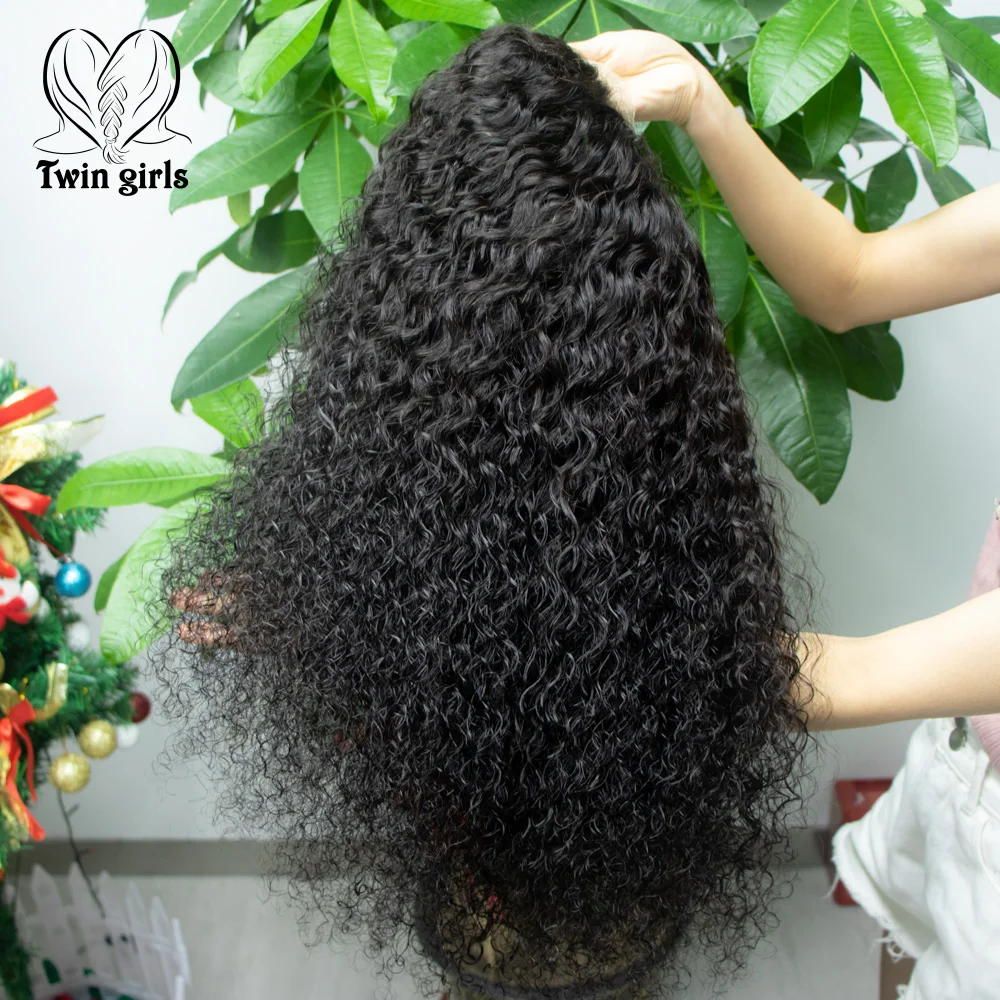 

100% brazilian mink human hair lace frontal wig virgin full cuticle aligned jerry curl human hair wig, Natural color lace wig