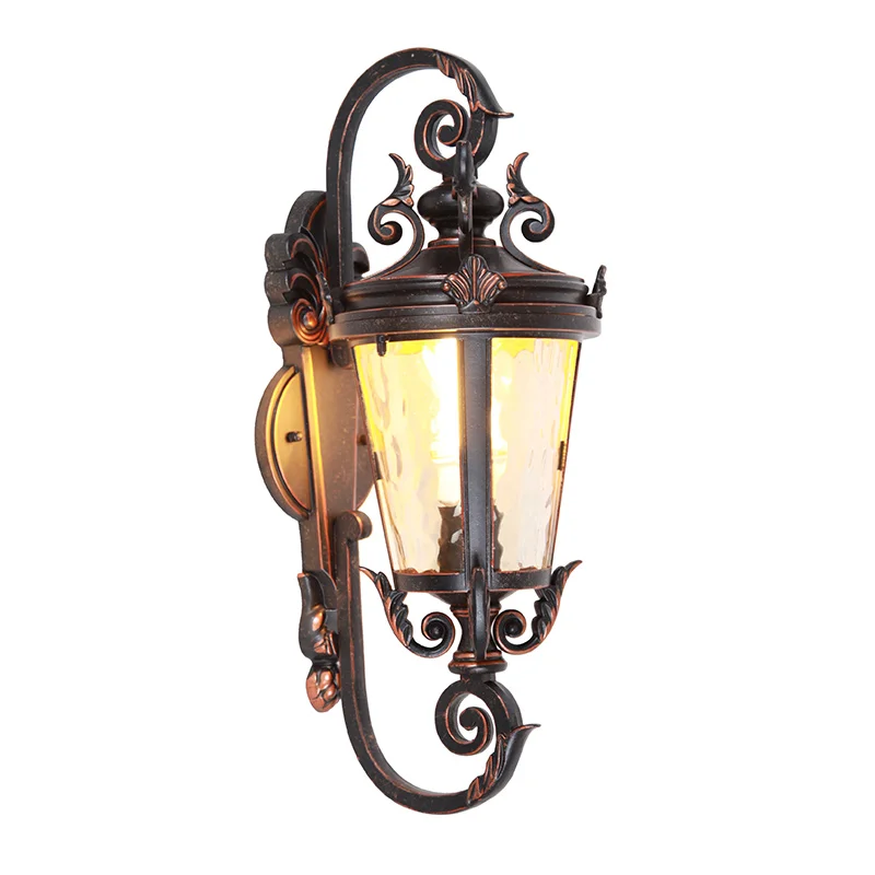 Retro Bronze Double Heads Exterior Wall Lantern E27 85V-280V Waterproof Wall Lamp Porch Light Outdoor Balcony Lamp