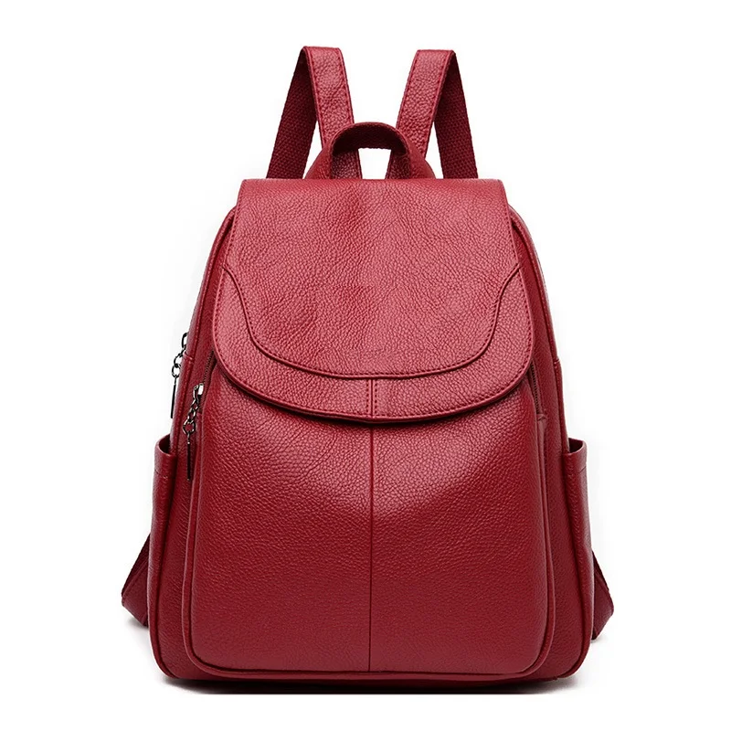 

2022 new design red black lady women fashion daily life anti-theft backpack backbag outdoor bag, 4 colors or customized