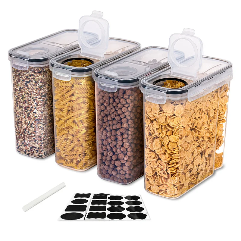 

Cereal Containers Storage Set Airtight Food Storage Containers Kitchen & Pantry Organization 24 Labels & Marker