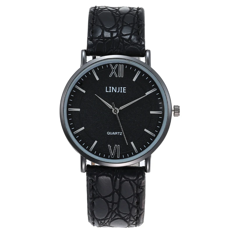 

2021 new casual crocodile leather men and women lovers watch wholesale fashion simple Roman digital graduated quartz watch, 5 colors