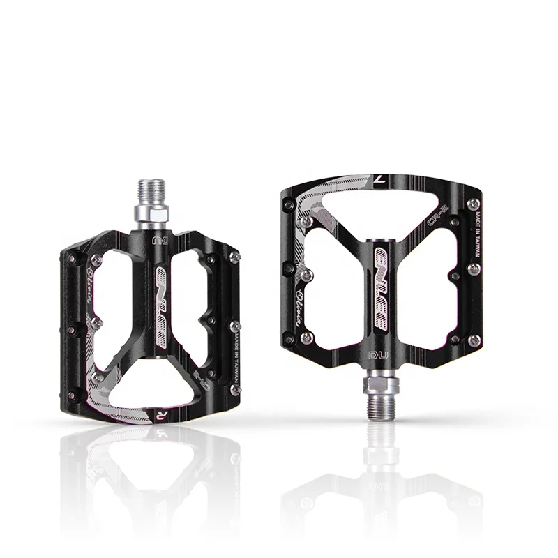 

Super light ENLEE mountain bike road bicycle aluminum alloy CNC bearing pedals, Red/black