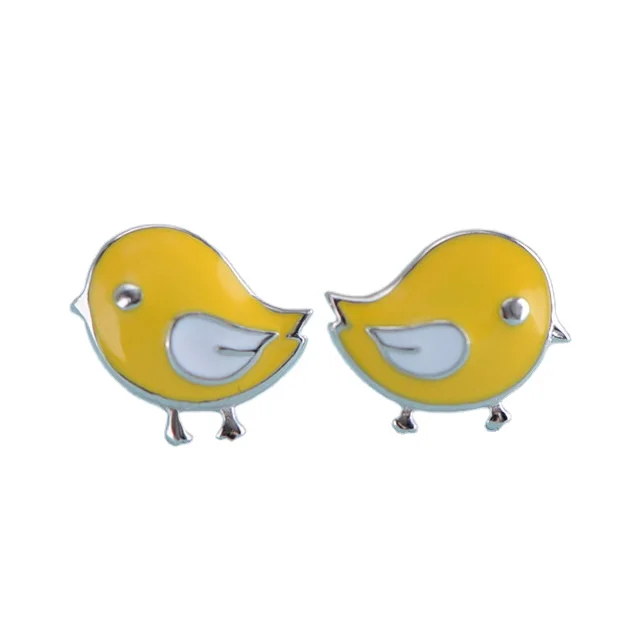 925 sterling silver bird Stud Earrings for Women Elegant Wedding Jewelry pendientes mujer