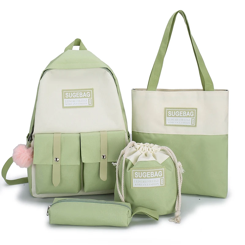 

School backpack set 4 pcs bags for girls purses and handbags sets