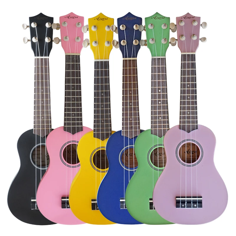 

Wholesale aiersi sinomusik cheap price soprano ukelele OEM ODM Colour Lindenwood Ukulele musical instrument