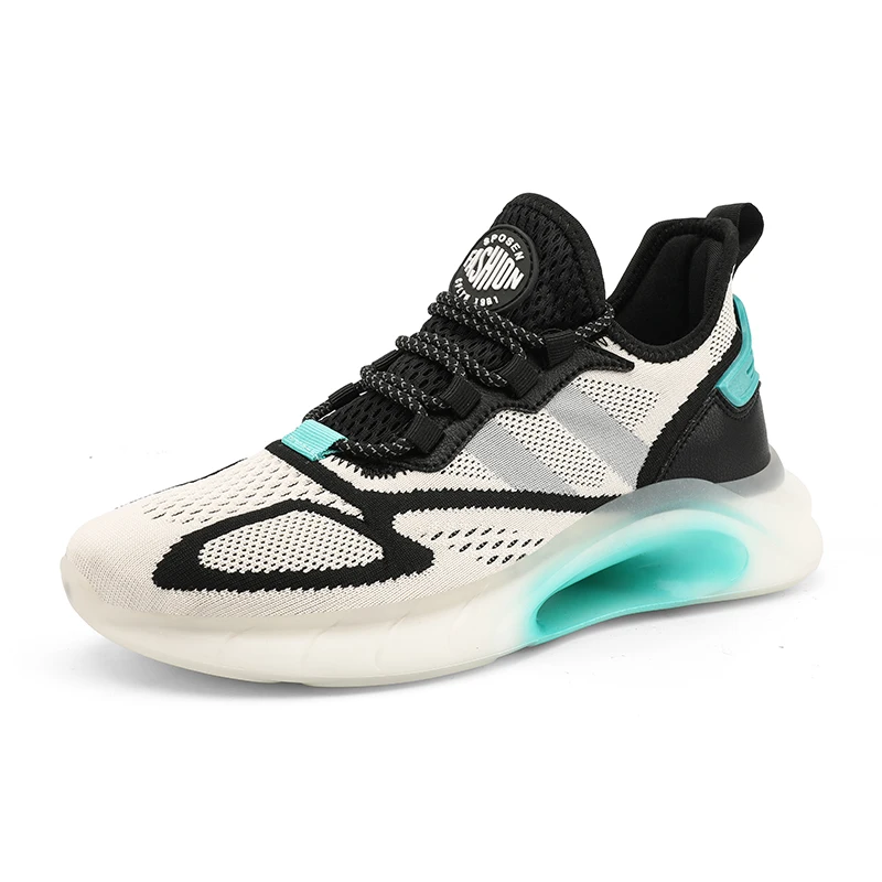 

The latest spring TPU popcorn-sole high quality flying knitted casual men's shoes
