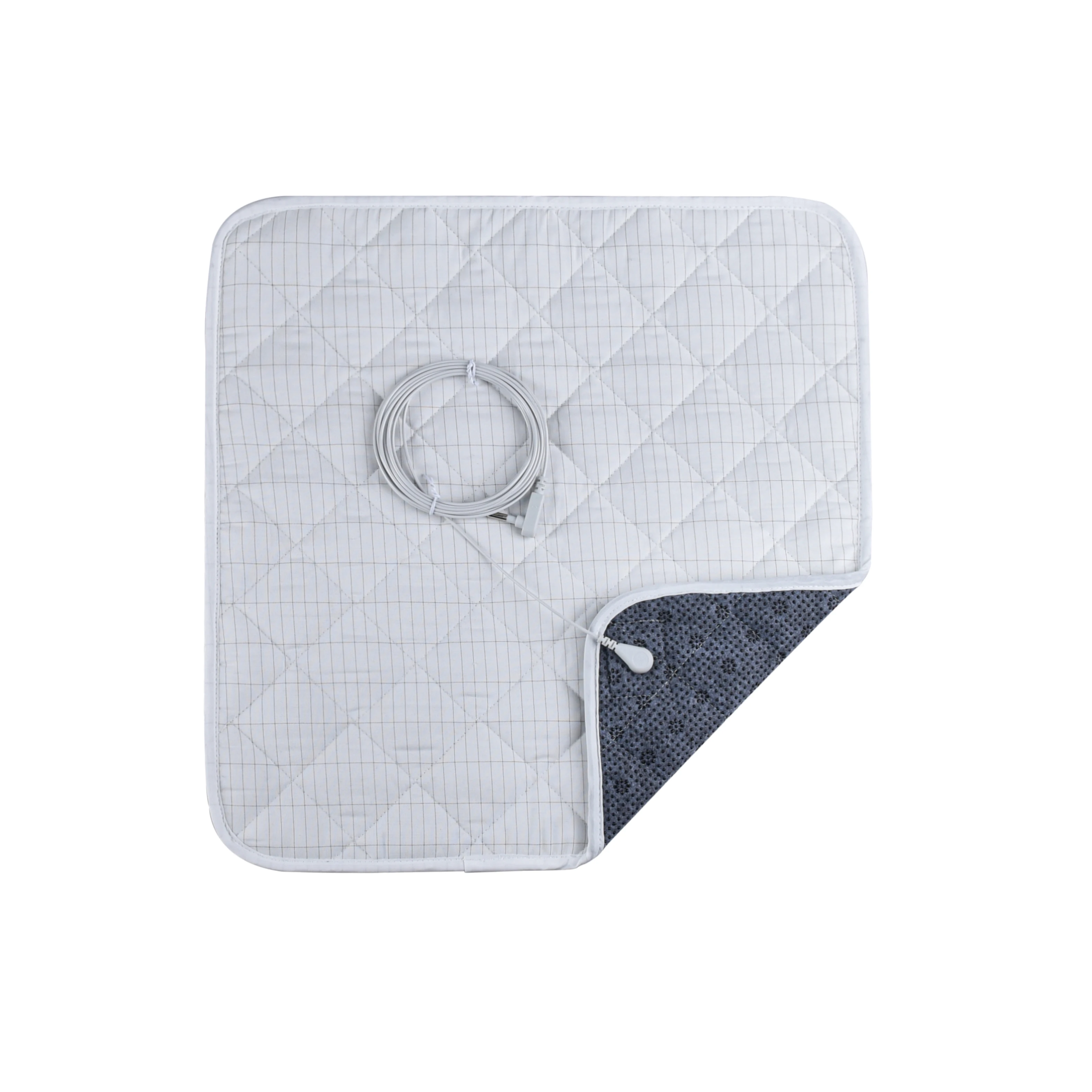 Drop Shipping Items White Grounding Mat for Bed Chair Silver Fiber Quilted Mattress Pad 40X43cm Anti-static With 15ft Cord
