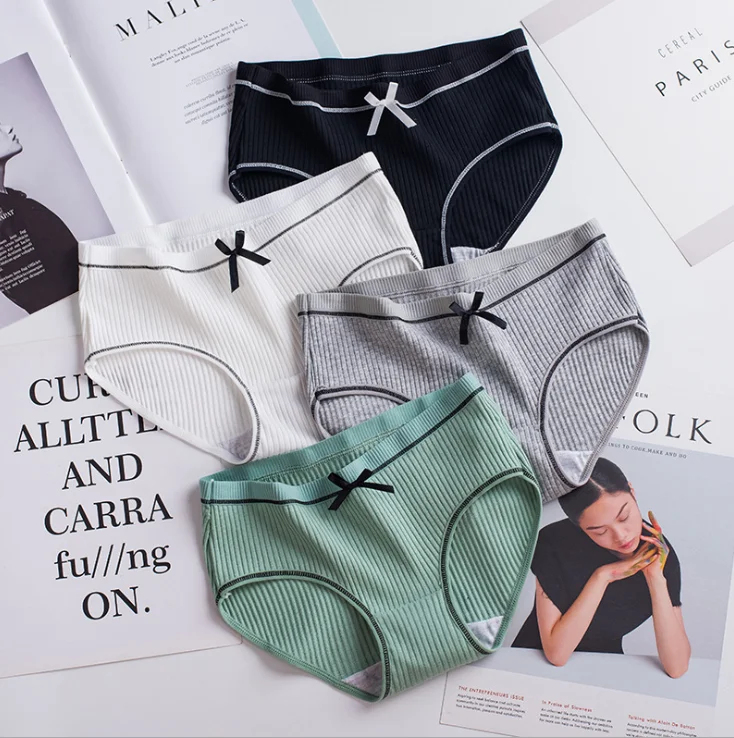 
Cotton ladies panties girl seamless sexy comfort breathable bowknot ladies underwear  (62257975623)