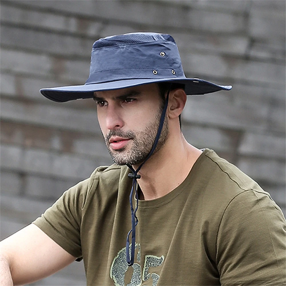 

FunFishing Hot Salling OEM Large Wide Brim Fishing Hiking Travel Quick-drying Bucket Hats, 5 colors or customer`s color