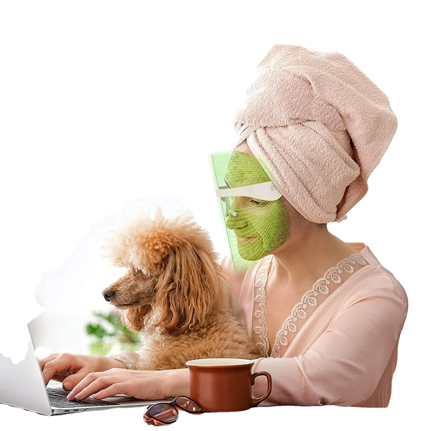 

7 Colors Led Phototherapy Beauty Mask Led Facial Machine Light Up Therapy Led Face Mask, Whtie+custom made