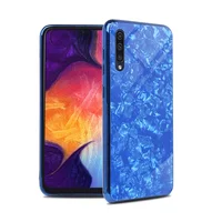 

2019 Custom Mobile Accessories Electroplate Tempered Glass Marble Back Cover Cases for Huawei P30 Pro Cell Phone Case