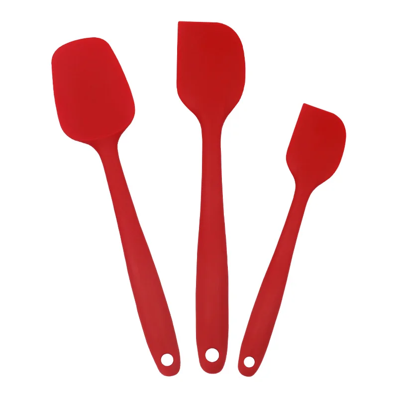 

Non-stick Food-grade Flexible 3pcs/set Silicone Spatula Spoon Utensil Set Cooking Utensils Baking Tools