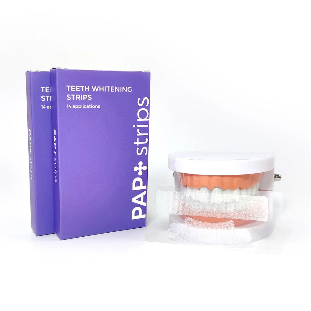 

Advance PAP+ Teeth Whitening Strip Non Sensitive Formula Fresh Minty Flavor Tooth Whitening Ingredient