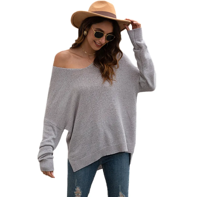 

RM120126 Autumn Winter Warm Women Fashion Casual Pullover Women V-Neck Sweater