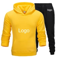 

2019 New two pieces set fashion hooded sweatshirts sportswear tracksuit hoodie autumn men women warm sport suit