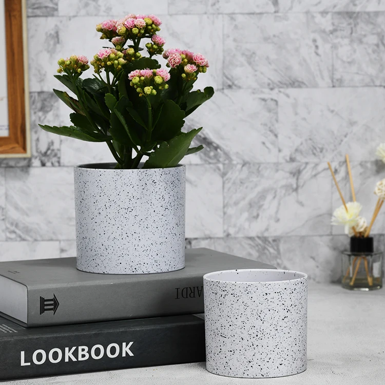 

Nordic table inside decorate custom printed flower pot cheap garden supplies marble grain flower pot for sale, White,black,customized color