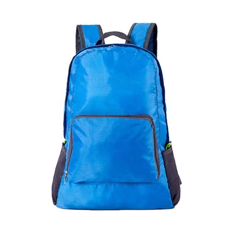 

Factory direct waterproof nylon foldable backpack, Blue,green,,customized color