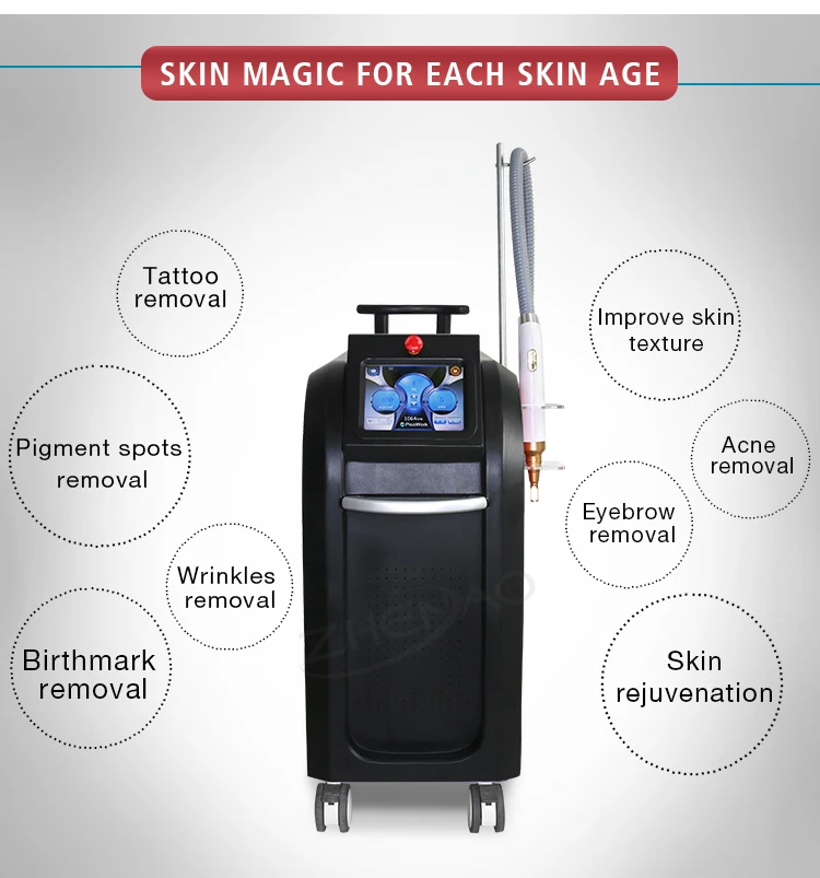 q switched nd yag laser tattoo removal machine
