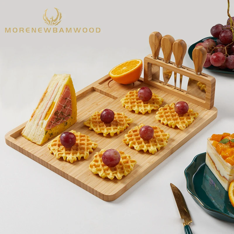 

Factory outlet bamboo cheese bread cutting board, bamboo cheese board