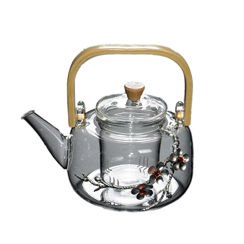 

Hot Selling Luxury Beam Lifting Glass Teapot Flower Pot